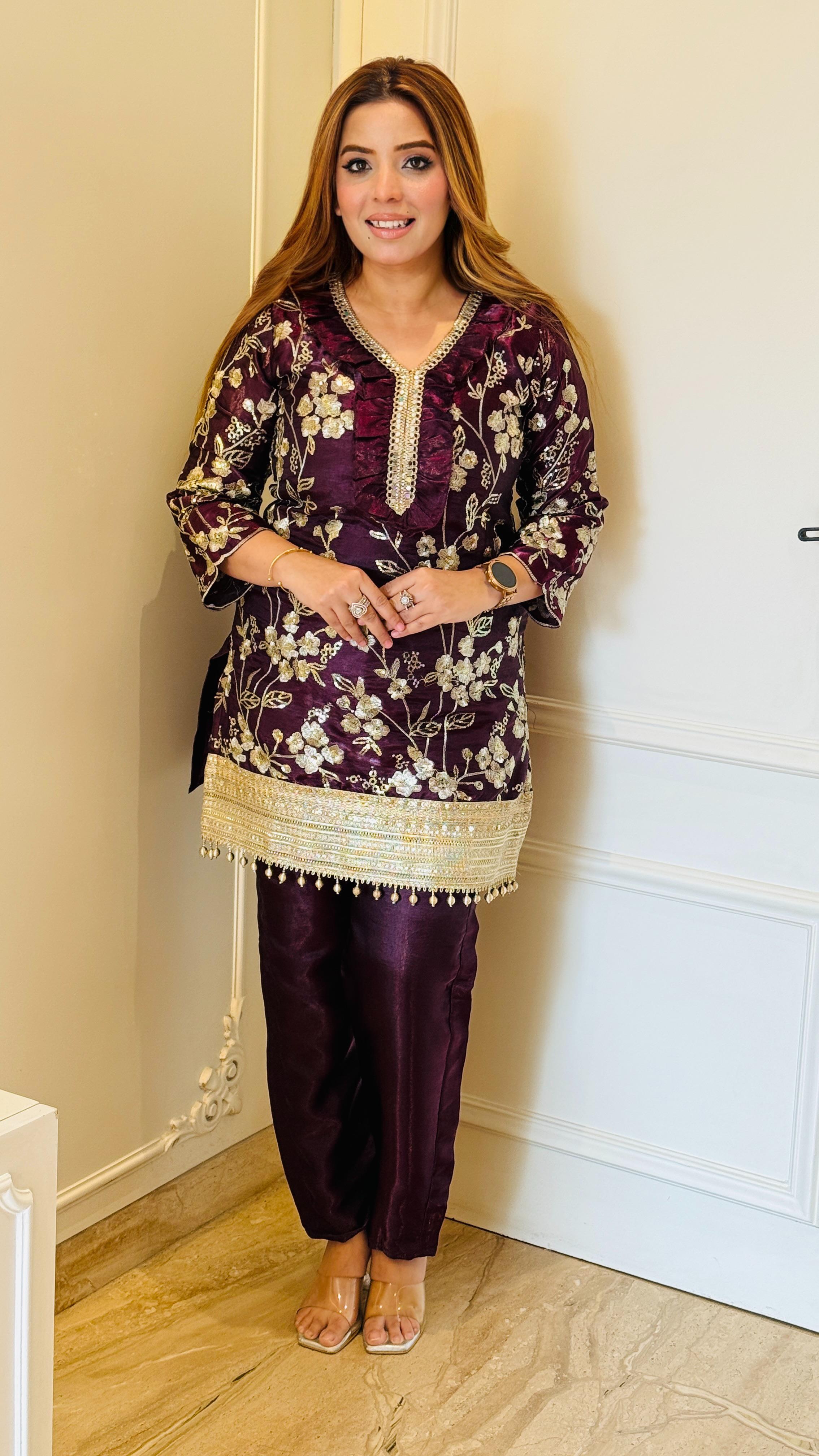 Vanya Suit Set- Wine